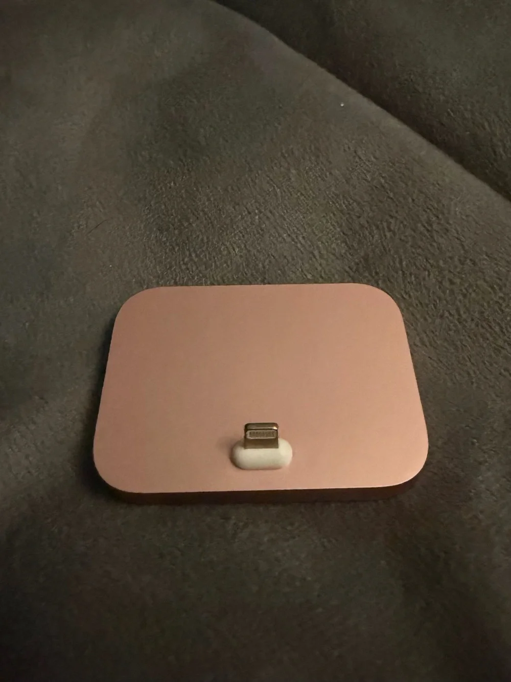iPhone or AirPod Apple Dock Stand Rose Gold Lightning Charger Cable Included